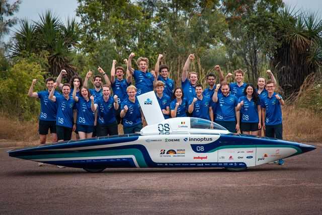 Innoptus Solar team in the Bridgestone World Solar Race 2025